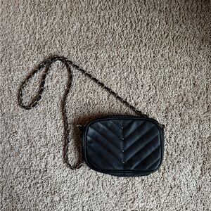 Black Quilted Crossbody Bag